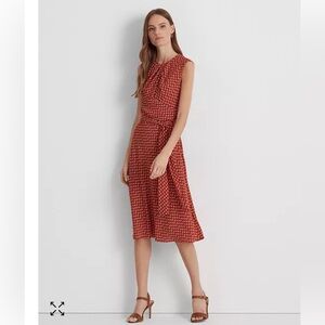 NWT Ralph Lauren Floral Bubble Crepe Dress Size 14